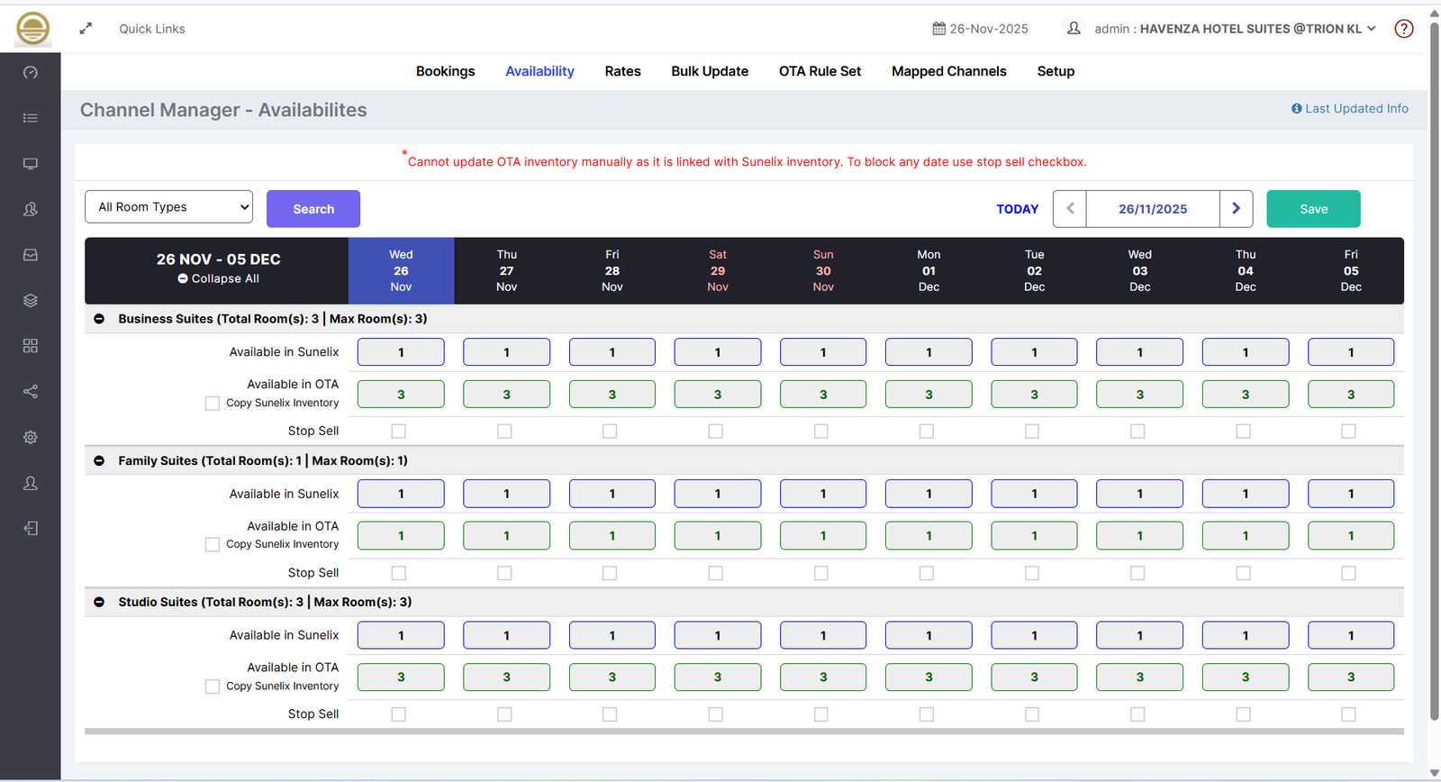 Sunelix channel manager